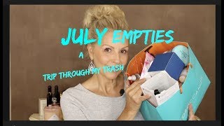 July Empties A Walk Through My Trash Mini Reviews [upl. by Sucramad734]