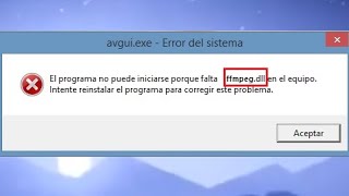 Solución Definitiva Error ffmpegdll Windows 111087 [upl. by Voltmer]