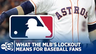 What the MLBs lockout means for baseball fans [upl. by Ecyoj]