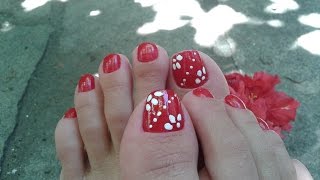 Unhas dos Pés Decoradas com Palito [upl. by Nisaj]