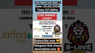 Jaffna kings vs Kandy falcons toss prediction today toss 😍 Lanka premier league t20 match 2024 [upl. by Akcira]