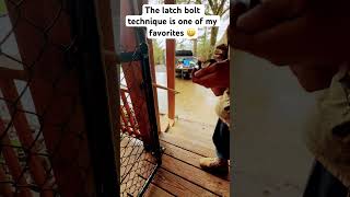 How to Hang A Chain 🔗 Link Gate gate chainlink fence [upl. by Sterling]