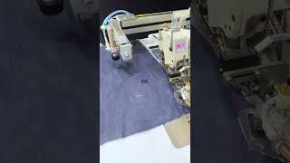 Auto Serging Machine For Short Fabric With Stacker shorts horts [upl. by Imotih]