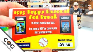 1975 Topps Baseball Cards Set Break Box MidWeek 230310 [upl. by Aelak]