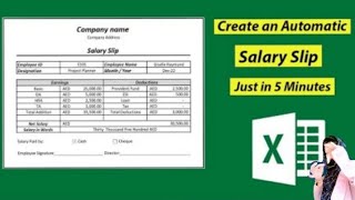 How To Create Salary Slip in Microsoft Excel  Payslip in Excel  Easy  UrduHindi [upl. by Coleen886]