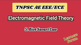 5 Biot Savart Law  Equation amp Statement  Electromagnetic Field Theory [upl. by Sharl]