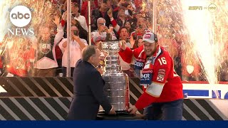 Florida Panthers win teams 1st Stanley Cup [upl. by Miyasawa]