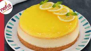 ASLA ÇATLAMAYAN 👌🏻 Kolay Limonlu Cheesecake Tarifi 🍋🍰 [upl. by Elfie]