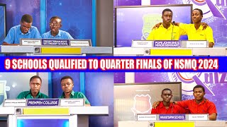 END OF DAY 2  SCHOOLS QUALIFIED TO THE QUARTER FINALS OF NSMQ 2024 IN GHANA [upl. by Hoffert629]