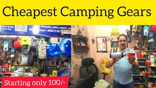 Cheapest Camping Gears in Delhi  India  Camping Tent  Sleeping Bag  Chairs  Camping Lights etc [upl. by Clardy95]