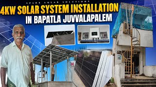 Solar installation  4kw Solar System With Elevated Structure  NType TOPCON  solar [upl. by Suitangi]