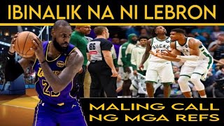 Ibinalik ni LEBRON ang kanyang ICONIC na CELEBRATION  Maling CALL ng mga REFS nagpaTALO sa BUCKS [upl. by Burny56]