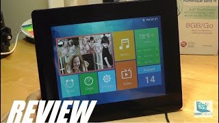 REVIEW Aluratek 8quot WiFi Cloud Digital Photo Frame Touch [upl. by Sairacaz608]