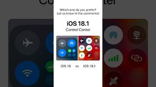 iOS 18 vs iOS 181 Control Center [upl. by Nya]