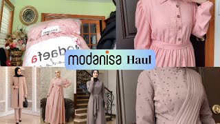 MODANISA TRY ON HAUL  Modest long dresses [upl. by Ilatan]