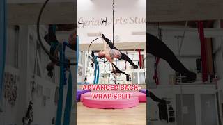 AERIAL HOOP LYRA  Advanced backwrap split ✨🤸‍♀️💕 aerial aerialhoop lyra [upl. by Annahgiel]