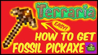 How To Get Fossil Pickaxe In Terraria  Terraria 1449 [upl. by Atikin]