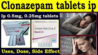 clonazepam tablets ip 05 mg tablet Uses Side Effects Dosage and strength [upl. by Akemehs756]