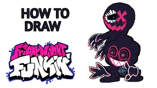 HOW TO DRAW SKID AND PUMP CORRUPTED FROM FRIDAY NIGHT FUNKIN STEP BY STEP [upl. by Myrah]