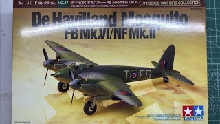 Tamiya De Havilland Mosquito FB MkVINF MkII 172 Scale Model Aircraft [upl. by Atikaj199]