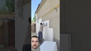 Installation process of exterior wall insulation panels [upl. by Alhsa777]