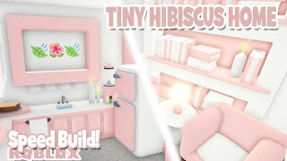 New 🌺PINK HIBISCUS TINY HOME Speed Build 🌺 Adopt Me Roblox [upl. by Atiuqnahs]