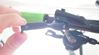 New Shimano Deore M6000 Brake lever  up and down play test [upl. by Eudoxia]