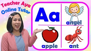 Learn the alphabet  ABC lesson for kids  Teacher Aya Online Tutor [upl. by Johnny]