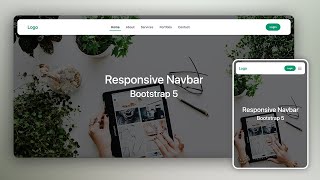 Bootstrap 5  How to create a Responsive Navbar  Step by Step Tutorial [upl. by Thurman]