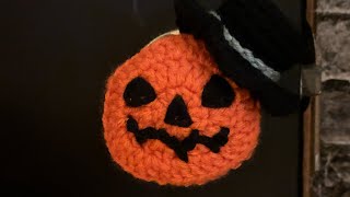 Halfway to Halloween  4 Crochet Jack O Lantern Door Knob Cover [upl. by Fedirko]