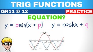 Trig functions grade 11 and 12 Determine Equation [upl. by Mireille]