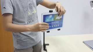 How to install Gooseneck Clamp Stand Lazy Bed Holder Mount for Tablet [upl. by Annay]