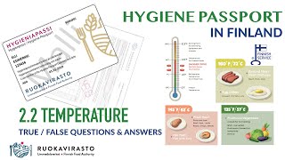 HYGIENE PASSPORT TEST HYGIENIAPASSI  LEARN ABOUT TEMPERATURE  TRUEFALSE PRACTICES [upl. by Ivonne367]