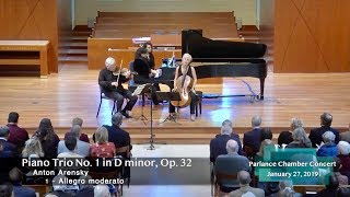 Zukerman Trio Anton Arensky Piano Trio in D minor Op 32 [upl. by Hayyikaz]