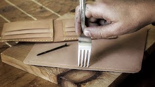 Can You Make a Leather Wallet WITHOUT Tools [upl. by Adiaz210]