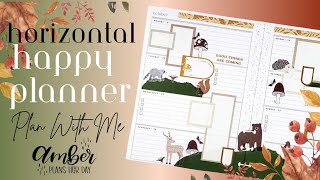 Happy Planner Horizontal Plan With Me Creating A Woodland Scene [upl. by Geminian]