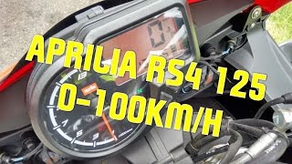 Aprilia RS4 125 0100kmh 060mph [upl. by Yllah123]