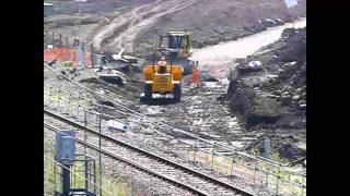 Borders Railway Waverley route building begins at Millerhill [upl. by Ahsinrats942]