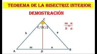 TEOREMA DE LA BISECTRIZ INTERIOR ¡¡DEMOSTRACIÓN [upl. by Asiral]