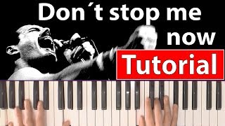 Como tocar quotDon´t stop me nowquotQueen  Piano tutorial partitura y Mp3 [upl. by Aknaib]