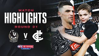 Collingwood v Carlton Highlights  Round 21 2024  AFL [upl. by Llabmik]