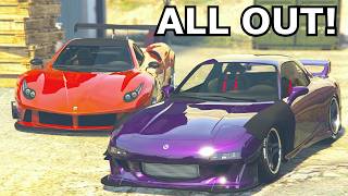 EXTEMELY MODIFIED Cars Only At This Car Meet In GTA Online [upl. by Ardna]