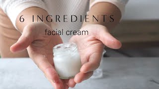 How to make a basic facial cream or lotion with just 6 ingredients  DIY moisturizer recipe [upl. by Noelc]