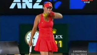 Caroline Wozniacki vs Jelena Jankovic  Bad Service  4ª Rod  AO2012 [upl. by Plafker]