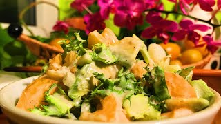 Avocado Tomato Frisée Salad with Garlic Cashew Dressing  Take 3 [upl. by Lesli]