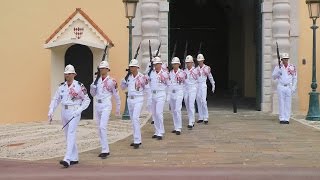 Monaco Princes Palace Changing of the Guard HD videoturystaeu [upl. by Ydur]