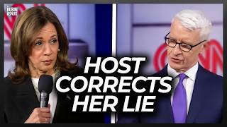 Watch Kamala Harris Get Angry as CNN Host Calmly Corrects Her Lie [upl. by Erl]