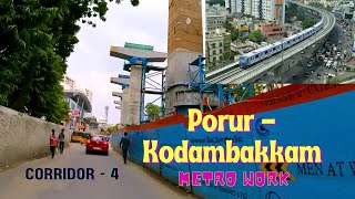 Porur to Kodambakkam Chennai Metro phase 2  Latest news  Corridor 4 [upl. by Gavriella408]