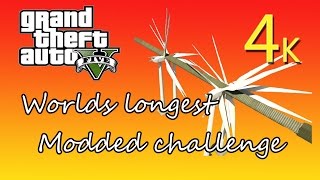 Worlds Longest Modded challenge course 4K GTA Funny moments [upl. by Adnulahs]