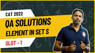 CAT 2022 Slot 1  Element in set S  2IIM CAT Tamil Prep [upl. by Nnelg]